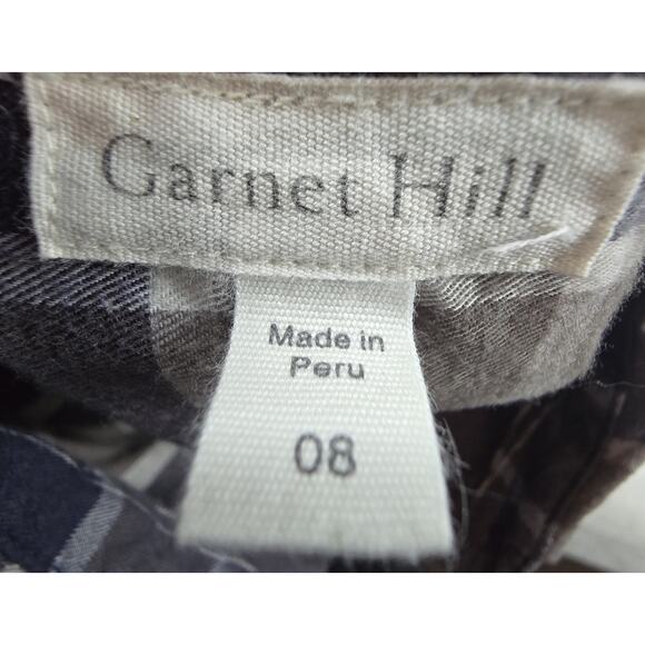 Garnet Hill Women's Organic Cotton Flannel Button Down Slim Fit Shirt Plaid 8 - Picture 6 of 8